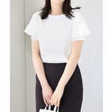 ホワイト | フリルデザインスリーブカットソー/接触冷感/洗える/WEB限定サイズあり | OFUON