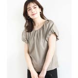 モカカーキ | バルーンスリーブカットソー/接触冷感/洗える | OFUON