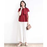 ラッフルタイデザインカットソー/接触冷感/洗える/WEB限定サイズあり | OFUON | 詳細画像7 