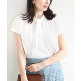 ホワイト | ラッフルタイデザインカットソー/接触冷感/洗える/WEB限定サイズあり | OFUON