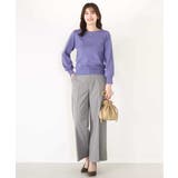 [名品シリーズ]ストレッチワイドパンツ（ストライプ・無地） | OFUON | 詳細画像20 