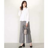 [名品シリーズ]ストレッチワイドパンツ（ストライプ・無地） | OFUON | 詳細画像25 