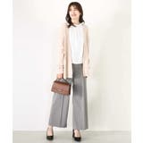 [名品シリーズ]ストレッチワイドパンツ（ストライプ・無地） | OFUON | 詳細画像28 