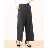 [名品シリーズ]ストレッチワイドパンツ（ストライプ・無地） | OFUON | 詳細画像3 