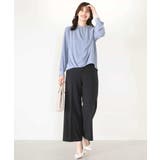 [名品シリーズ]ストレッチワイドパンツ（ストライプ・無地） | OFUON | 詳細画像31 