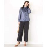 [名品シリーズ]ストレッチワイドパンツ（ストライプ・無地） | OFUON | 詳細画像39 