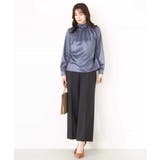 [名品シリーズ]ストレッチワイドパンツ（ストライプ・無地） | OFUON | 詳細画像40 