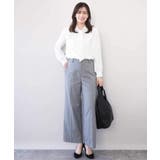 [名品シリーズ]ストレッチワイドパンツ（ストライプ・無地） | OFUON | 詳細画像41 