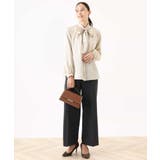 [名品シリーズ]ストレッチワイドパンツ（ストライプ・無地） | OFUON | 詳細画像8 