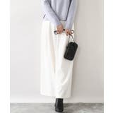 アイボリー | ストレッチワイドストレートパンツ/洗える | OFUON