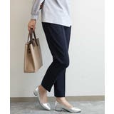 ネイビー（無地） | [名品シリーズ]ストレッチテーパードパンツ（無地・チェック）/洗濯機で洗える | OFUON