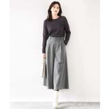 TRソフトストレッチ裏起毛ガウチョパンツ/洗える | OFUON | 詳細画像3 