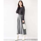 TRソフトストレッチ裏起毛ガウチョパンツ/洗える | OFUON | 詳細画像4 