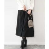 ブラック | TRソフトストレッチ裏起毛ガウチョパンツ/洗える | OFUON