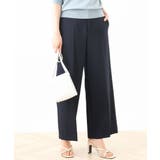 ネイビー | [名品シリーズ]ストレッチワイドパンツ/WEB限定サイズあり/洗える | OFUON