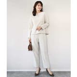 ダブルクロス テーパードパンツ/洗える | OFUON | 詳細画像21 