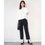 ダブルクロス テーパードパンツ/洗える | OFUON | 詳細画像6 