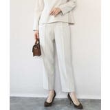 ベージュ | ダブルクロス テーパードパンツ/洗える | OFUON