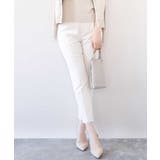 ライトベージュ | [名品シリーズ]ストレッチテーパードパンツ/洗える | OFUON