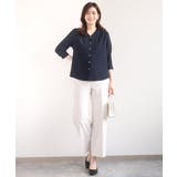 [名品シリーズ]ストレッチワイドパンツ/洗える | OFUON | 詳細画像15 