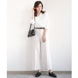 [名品シリーズ]ストレッチワイドパンツ/洗える | OFUON | 詳細画像18 