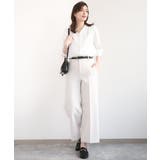 [名品シリーズ]ストレッチワイドパンツ/洗える | OFUON | 詳細画像19 