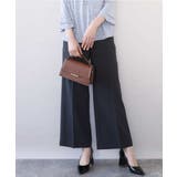 ブラック | [名品シリーズ]ストレッチワイドパンツ/洗える | OFUON