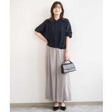 ストレッチ2タックワイドパンツ UVカット 接触冷感 | OFUON | 詳細画像19