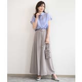 ストレッチ2タックワイドパンツ UVカット 接触冷感 | OFUON | 詳細画像23