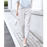 ベージュ | [名品シリーズ]ストレッチテーパードパンツ/洗える/WEB限定サイズ | OFUON