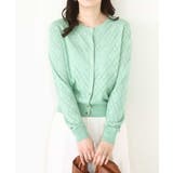 ダイヤ柄ニットカーディガン/洗える/WEB限定サイズあり | OFUON | 詳細画像1 