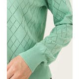 ダイヤ柄ニットカーディガン/洗える/WEB限定サイズあり | OFUON | 詳細画像25 