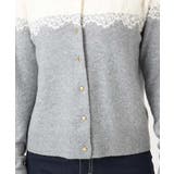 スカラップレース配色ニットカーディガン/洗える/WEB限定サイズあり | OFUON | 詳細画像3