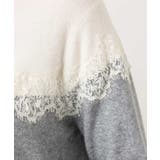 スカラップレース配色ニットカーディガン/洗える/WEB限定サイズあり | OFUON | 詳細画像5