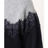 スカラップレース配色ニットカーディガン/洗える/WEB限定サイズあり | OFUON | 詳細画像7