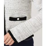 ラメ入りツイードニットジャケット/洗える/WEB限定サイズあり | OFUON | 詳細画像22 