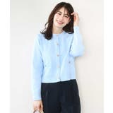 ライトブルー | ジャケットライクニットカーディガン/洗える/WEB限定 | OFUON