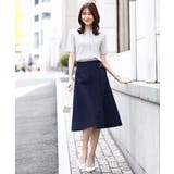 パール調釦デザイン五分袖ニットカーディガン/洗える | OFUON | 詳細画像21 