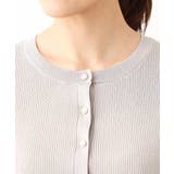 パール調釦デザイン五分袖ニットカーディガン/洗える | OFUON | 詳細画像27 