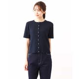 パール調釦デザイン五分袖ニットカーディガン/洗える | OFUON | 詳細画像31 