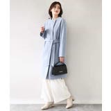 ウール混ノーカラーコート/WEB限定サイズあり | OFUON | 詳細画像11 