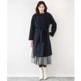 ウール混ノーカラーコート/WEB限定サイズあり | OFUON | 詳細画像4 