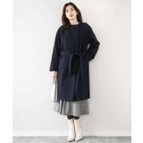 ウール混ノーカラーコート/WEB限定サイズあり | OFUON | 詳細画像5 