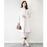 ウール混ノーカラーコート/WEB限定サイズあり | OFUON | 詳細画像6 