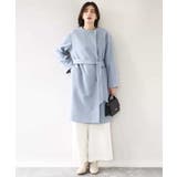 ウール混ノーカラーコート/WEB限定サイズあり | OFUON | 詳細画像9 