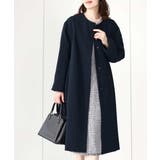 ネイビー | ベーシックノーカラーコート/洗える/WEB限定サイズあり | OFUON
