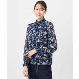 クラシックフラワープリント シフォンブラウス/洗える | MK MICHEL KLEIN | 詳細画像25