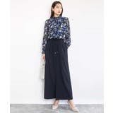 クラシックフラワープリント シフォンブラウス/洗える | MK MICHEL KLEIN | 詳細画像4