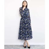 クラシックフラワープリント シフォンブラウス/洗える | MK MICHEL KLEIN | 詳細画像8