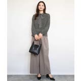 チェック柄ボウタイシフォンブラウス/洗える | MK MICHEL KLEIN | 詳細画像11